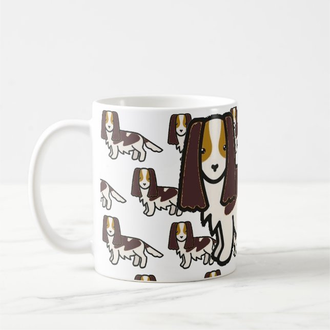 Mug Caricature anglaise Springer Spaniel Liver Tri (Gauche)