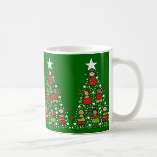Mug Caricature Arbre de Noël Enfants Amusants Whimsica