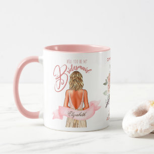 Mug Caricature Bridesmaid Proposition Merci personnali