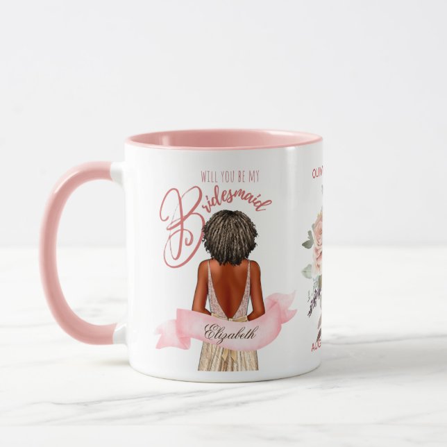 Mug Caricature Bridesmaid Proposition Merci personnali (Gauche)