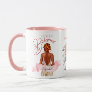 Mug Caricature Bridesmaid Proposition Merci personnali