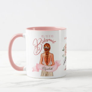 Mug Caricature Bridesmaid Proposition Merci personnali