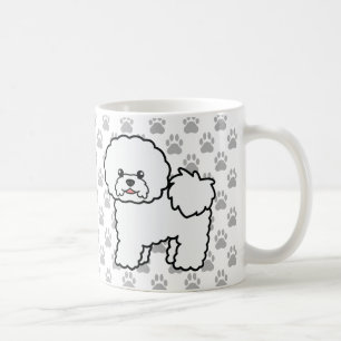 Mug Caricature Cute Bichon Chiens De La Frise Et Pâtes