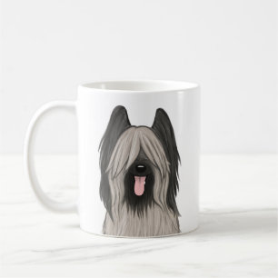 Mug Caricature de Briard de chien animal de compagnie