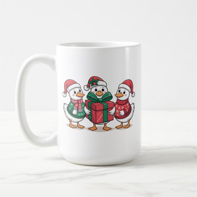 Mug Caricature de canards de Noël mignons Art-68105 (Gauche)