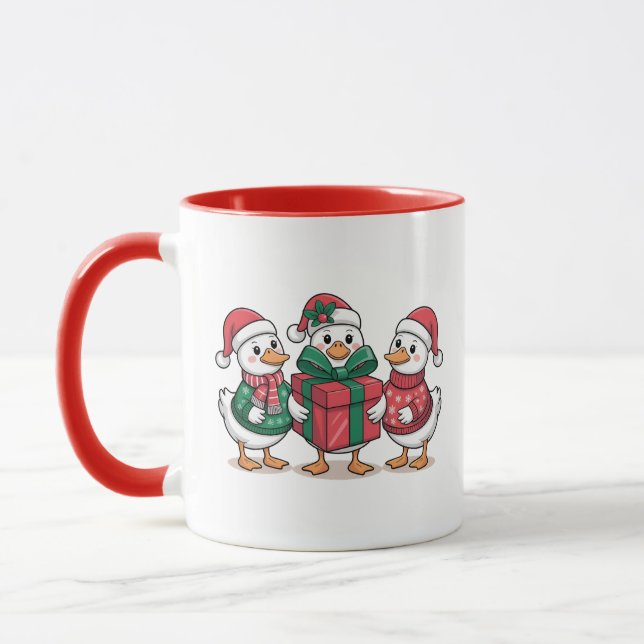 Mug Caricature de canards de Noël mignons Art-68105 (Gauche)