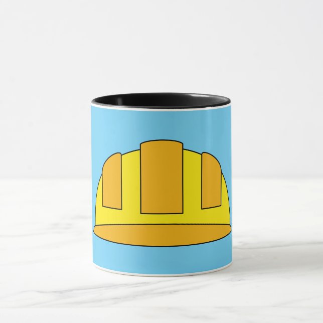 Mug Caricature de Casquette dur jaune (Centre)