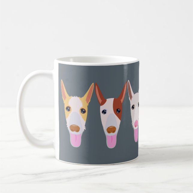 Mug Caricature de Chien Podenco gris (Gauche)
