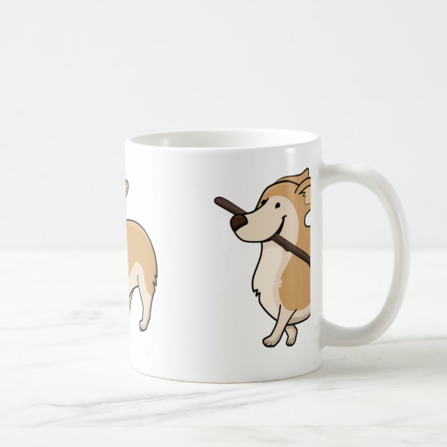 Mug caricature de corgi w bâton (Droite)