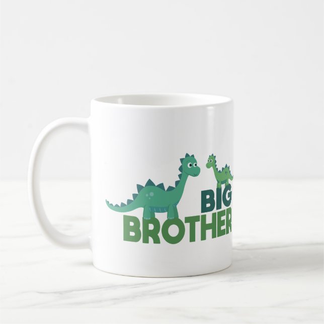 Mug Caricature de grand frère dinosaure frère animal f (Gauche)