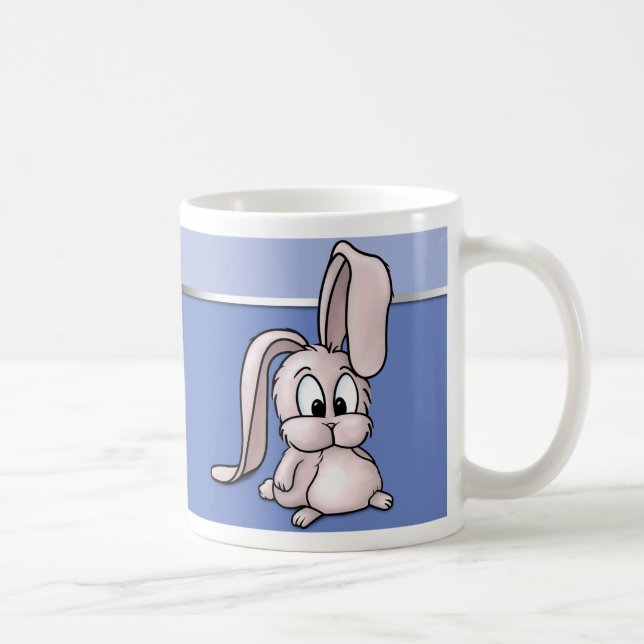 Mug Caricature de lapin rose mignon (Droite)