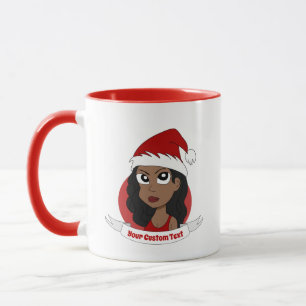 Mug Caricature de Noël pour la jeune femme
