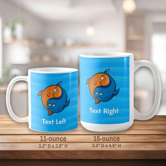 Mug Caricature de poisson Yin Yang (Créateur téléchargé)