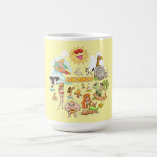 Mug Caricature de San Diego en Californie