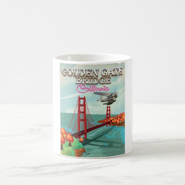 Mug Caricature de voyage de Golden Gate Bridge en Cali (Centre)