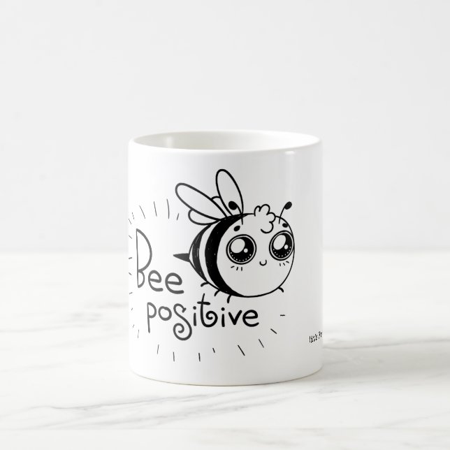 Mug Caricature drôle positive d'abeille (Centre)