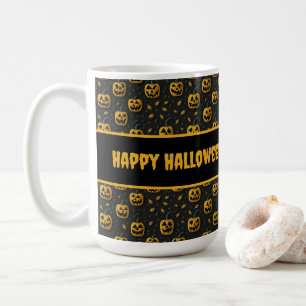Mug Caricature du citrouille éffrayant d'Halloween en