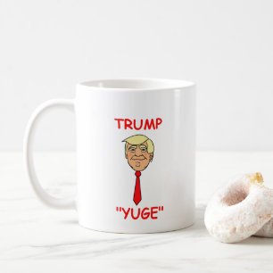 Mug Caricature Face Trump avec Cravate - "Yuge"