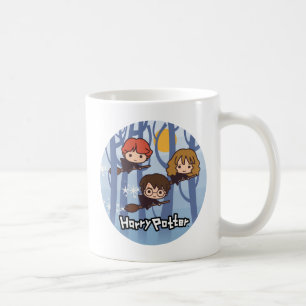 Mug Caricature Harry, Ron, & Hermione Voler Dans Woods