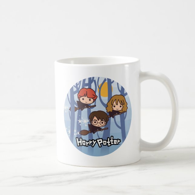 Mug Caricature Harry, Ron, & Hermione Voler Dans Woods (Droite)