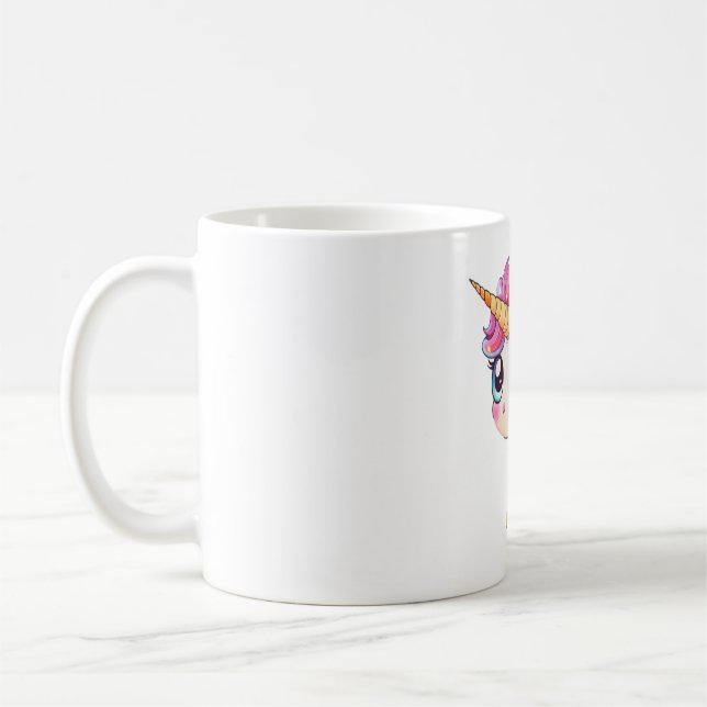 Mug Caricature mignon licorn (Gauche)
