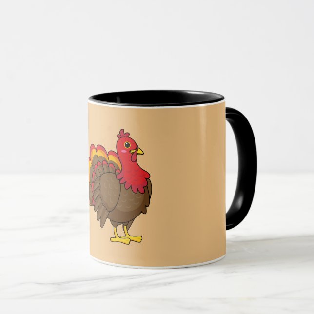 Mug Caricature mignonne Turquie (Devant droit)