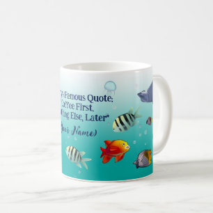 Mug Caricature Ocean Life avec citation amusante