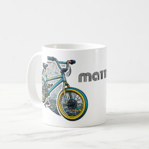 Mug Caricature pour enfants Bike BMX. Racing aventure 