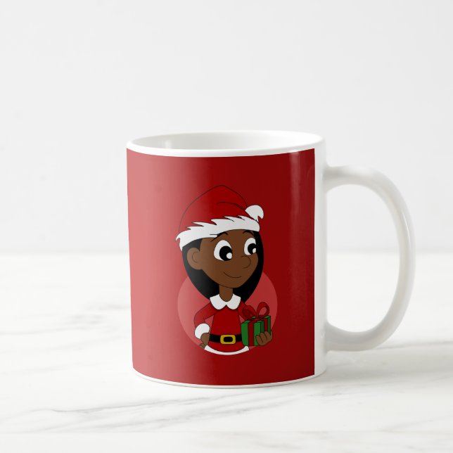 Mug Caricature pour fille de Noël (Droite)