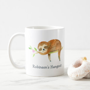 Mug Caricature Sloth personnalisée