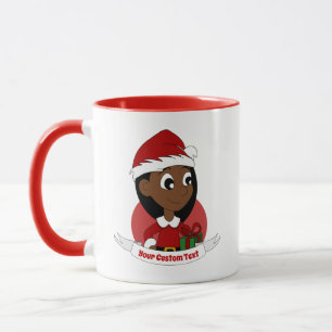 Mug Caricature sur mesure pour fille de Noël