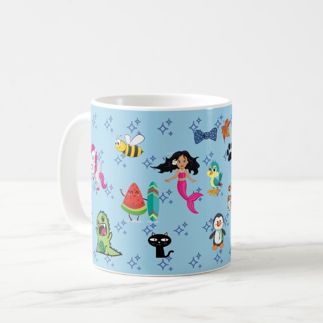 Mug Caricatures scintillent mignons dessins animés pou (Devant gauche)
