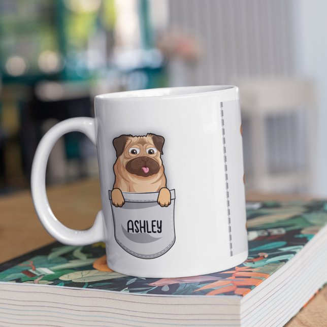 Mug Carlin amusant Animaux de races Amoureux des chien (Créateur téléchargé)