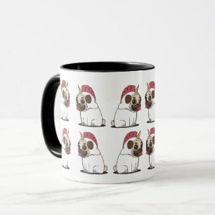 Mug Carlin amusant en tenue Unicorn - Mignonne Amateur