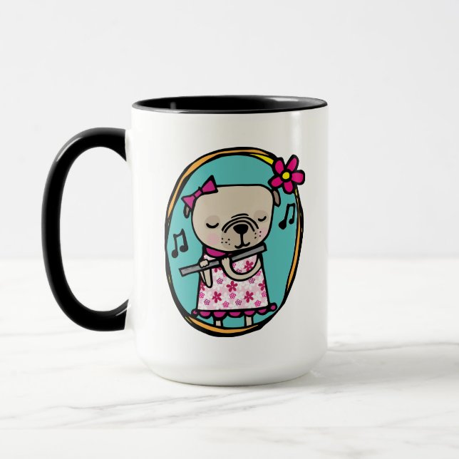 Mug Carlin avec flûte, sans musique La vie serait plat (Gauche)