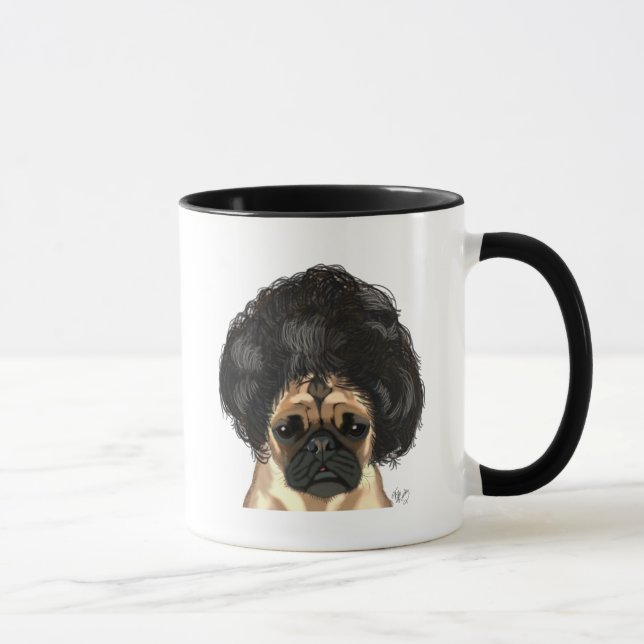 Mug Carlin Dans Une Mauvaise Perruque (Droite)