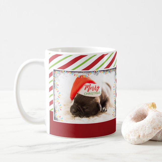 Mug Carlin de Noël à Santa Hat avec lumières de Noël (Avec donut)