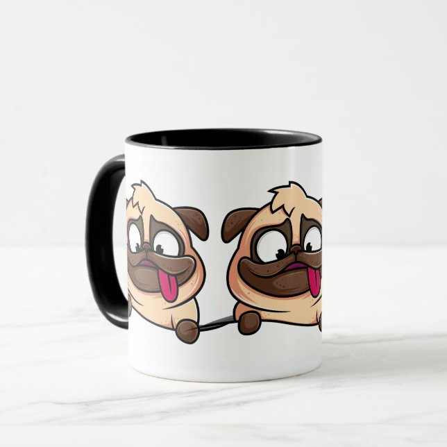 Mug Carlin drôle mignon conception animal chien (Devant gauche)