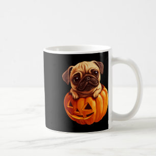 Mug Carlin En Citrouille Halloween Pugkin mignonne Car