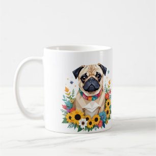 Mug Carlin Jouer adorable animal amusant coloré géomét