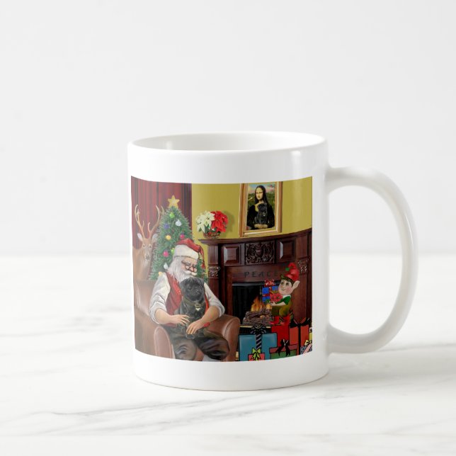Mug Carlin noir père Noël (Droite)