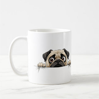 Mug Carlin Peeking mignonne adorable Drôle animal cari