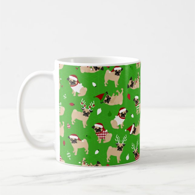Mug Carlins de Noël Vert (Gauche)