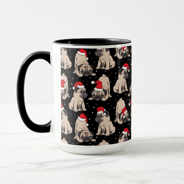 Mug Carlins en Santa Hats Motif de Noël (Gauche)