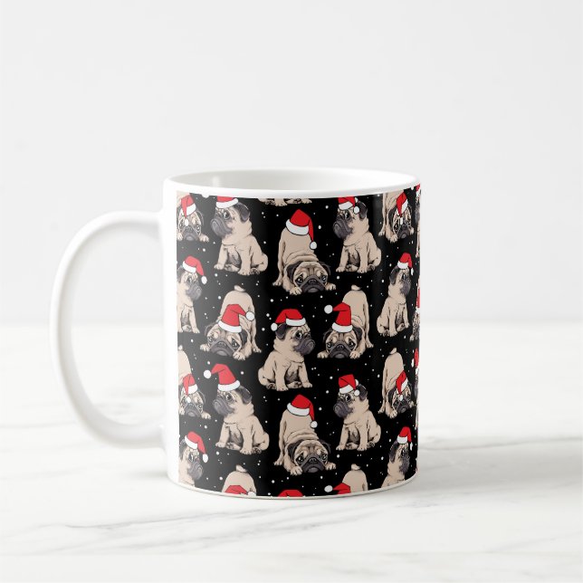 Mug Carlins en Santa Hats Motif de Noël (Gauche)