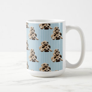 Mug Carlins sur les rayures bleues