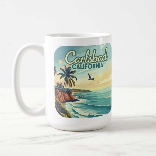 Mug Carlsbad California San Diego Vintage (Gauche)