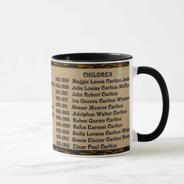 MUG CARLTON-WISHON ANCESTOR-MUG (Droite)