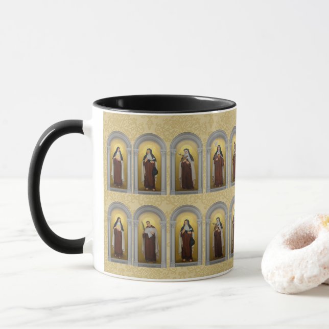 Mug Carmélite Saints Religieux Catholique Nonnes Prêtr (Avec donut)