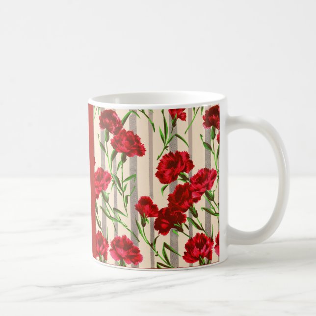 Mug carnation rouge (Droite)